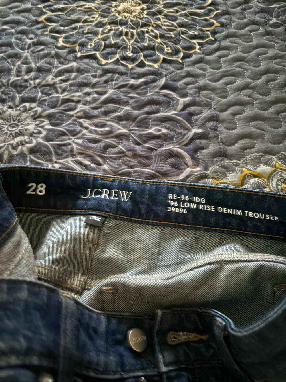 J.CREW Women's Dark Blue Slim Low-Rise Jeans
